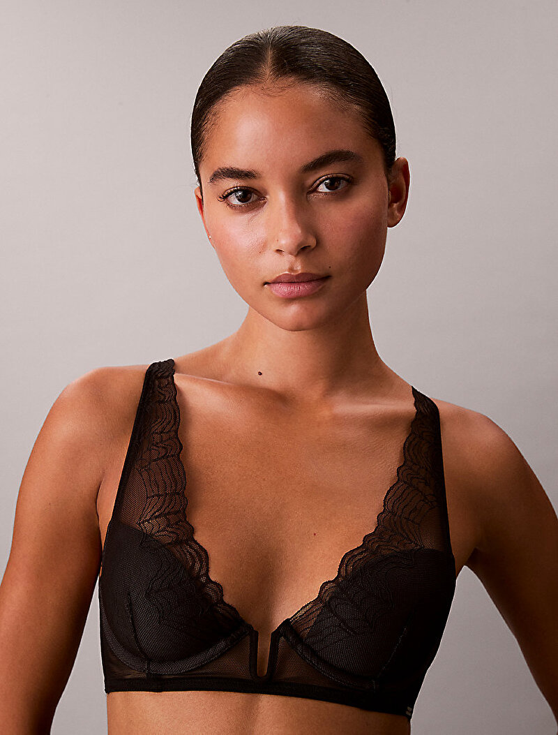 Calvin Klein Siyah Renkli Kadın Lightly Lined Plunge Sütyen