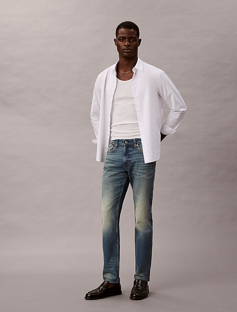 Calvin Klein Mavi Renkli Erkek Slim İndigo Citrine Jean Pantolon