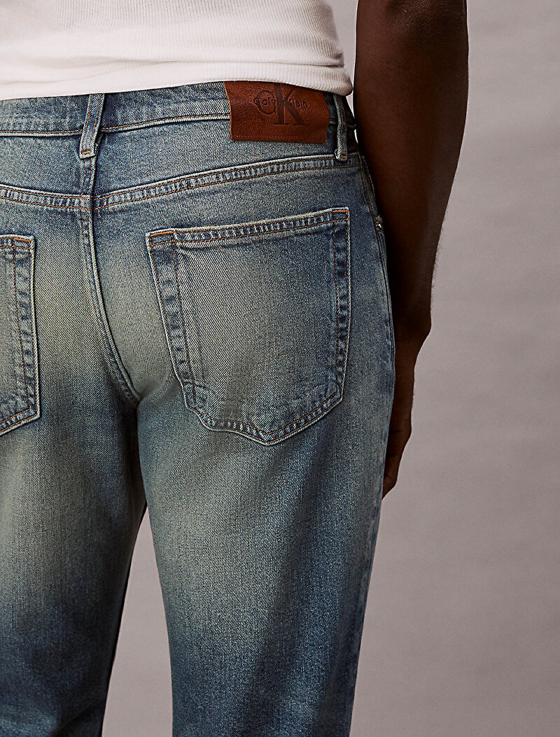 Calvin Klein Mavi Renkli Erkek Slim İndigo Citrine Jean Pantolon