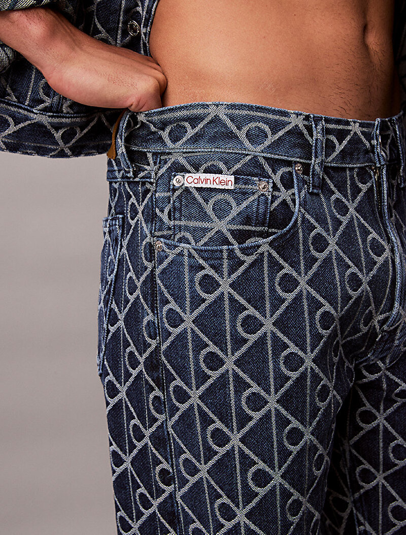 Calvin Klein Mavi Renkli Erkek 90s Straight İndigo Jean Pantolon