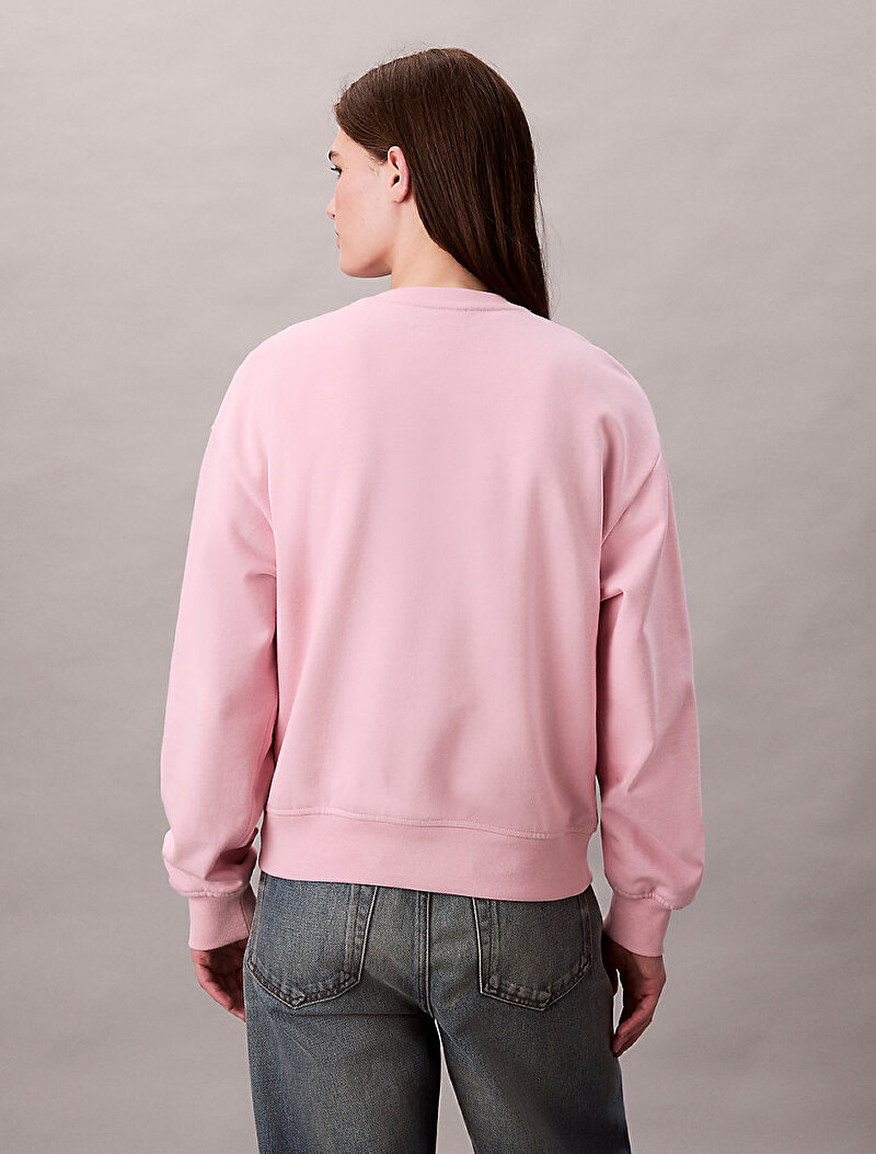 Calvin Klein Pembe Renkli Kadın Monologo French Sweatshirt