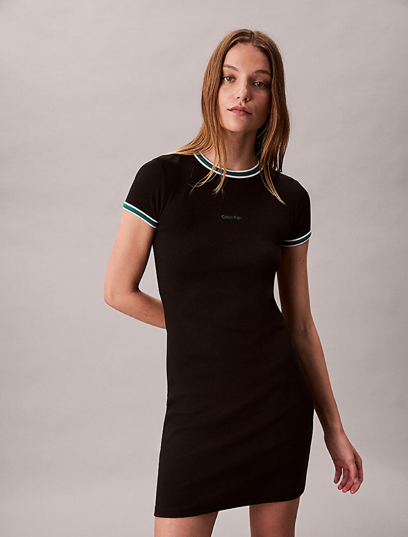 Kadın Color Block Cotton Elbise