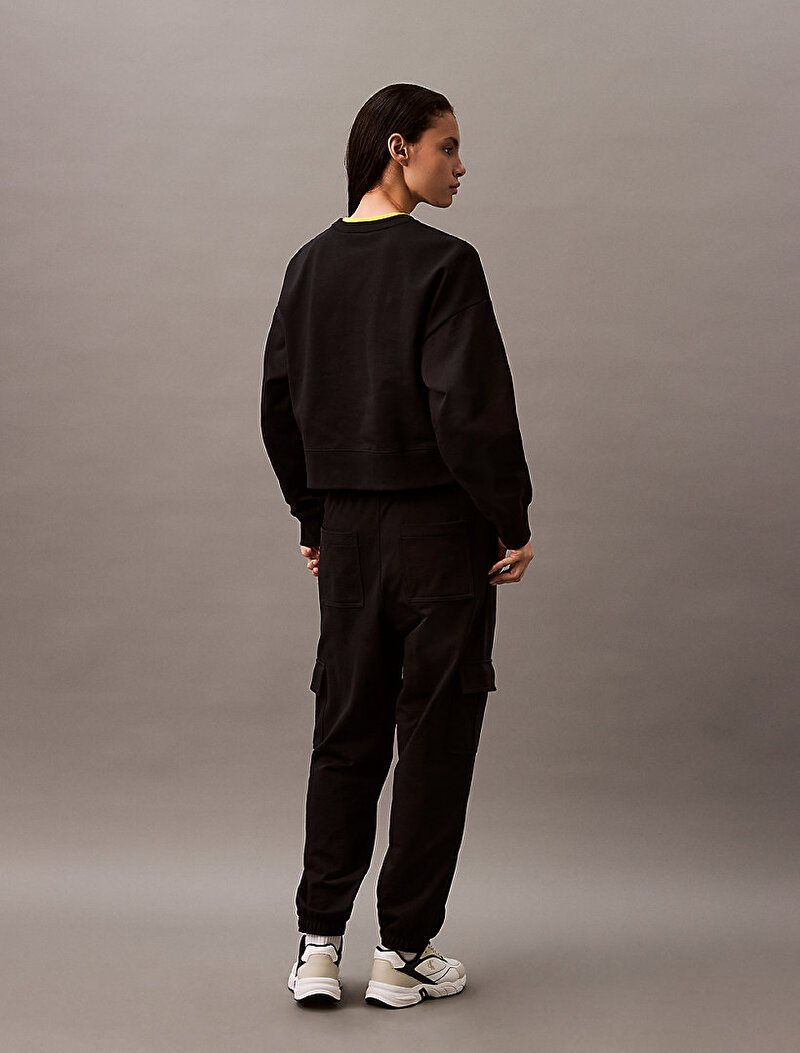 Calvin Klein Siyah Renkli Kadın Archive Logo Sweatshirt