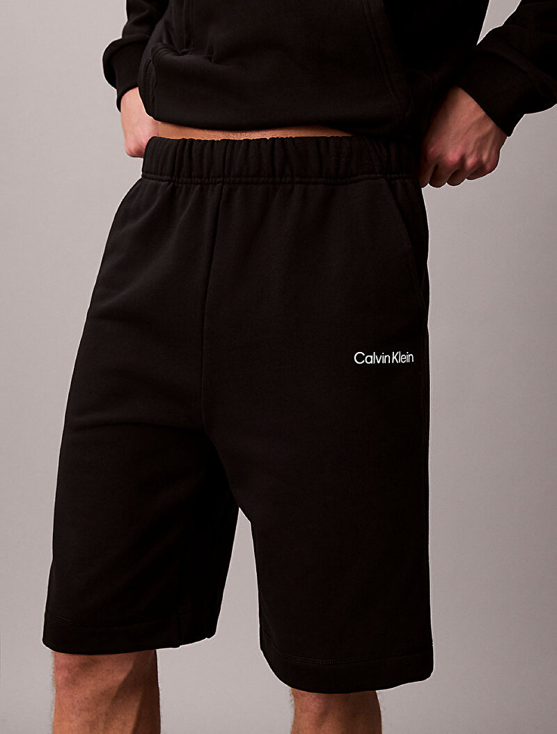 Calvin Klein Siyah Renkli Erkek Fleece Şort