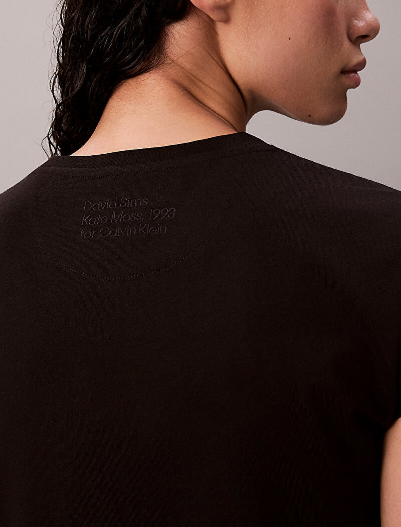 Calvin Klein Siyah Renkli Kadın Classic Kate Crop T-shirt