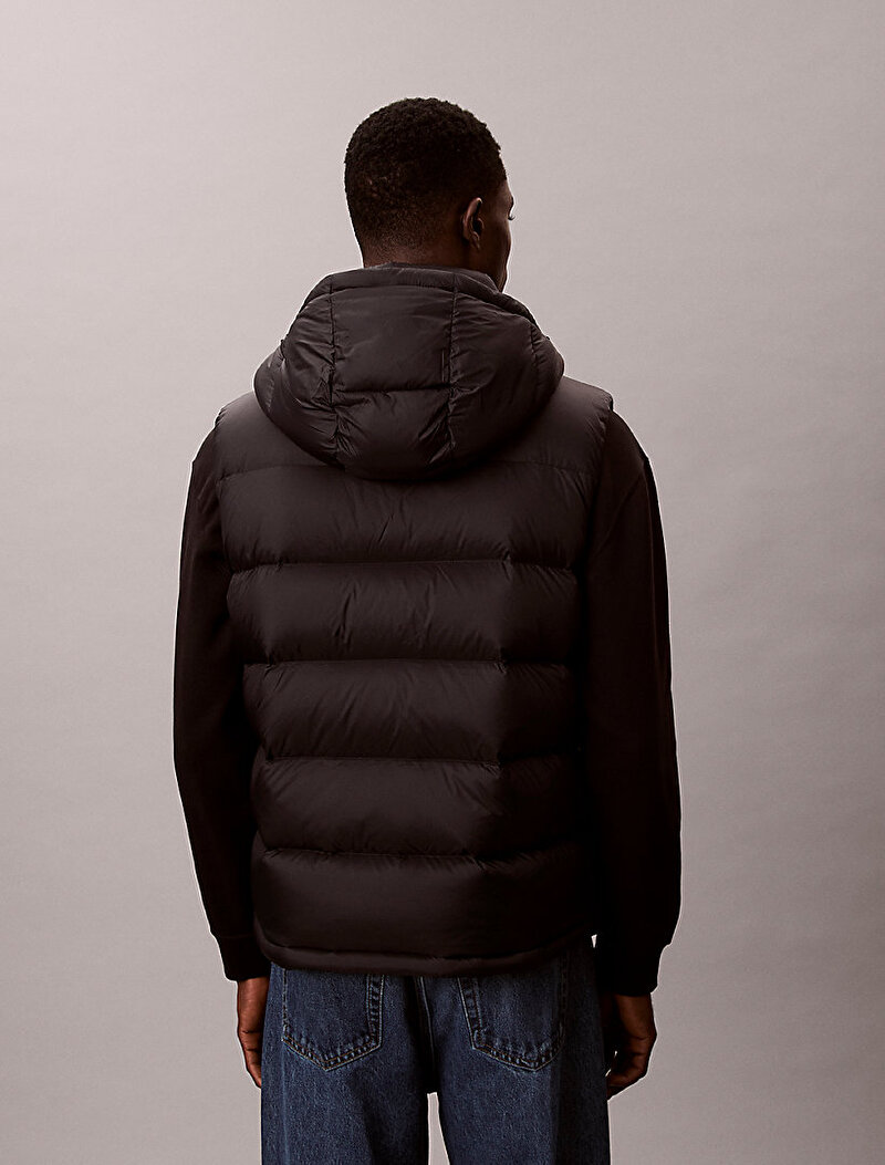 Calvin Klein Siyah Renkli Erkek Naylon Zip Off Yelek