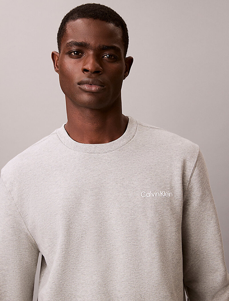 Calvin Klein Gri Renkli Erkek Sweat Top Pullover Sweatshirt
