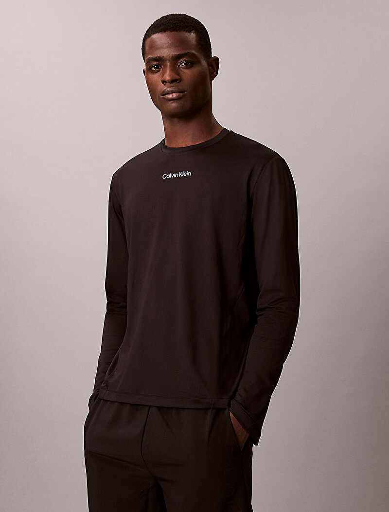 Calvin Klein Siyah Renkli Erkek Uzun Kollu T-shirt