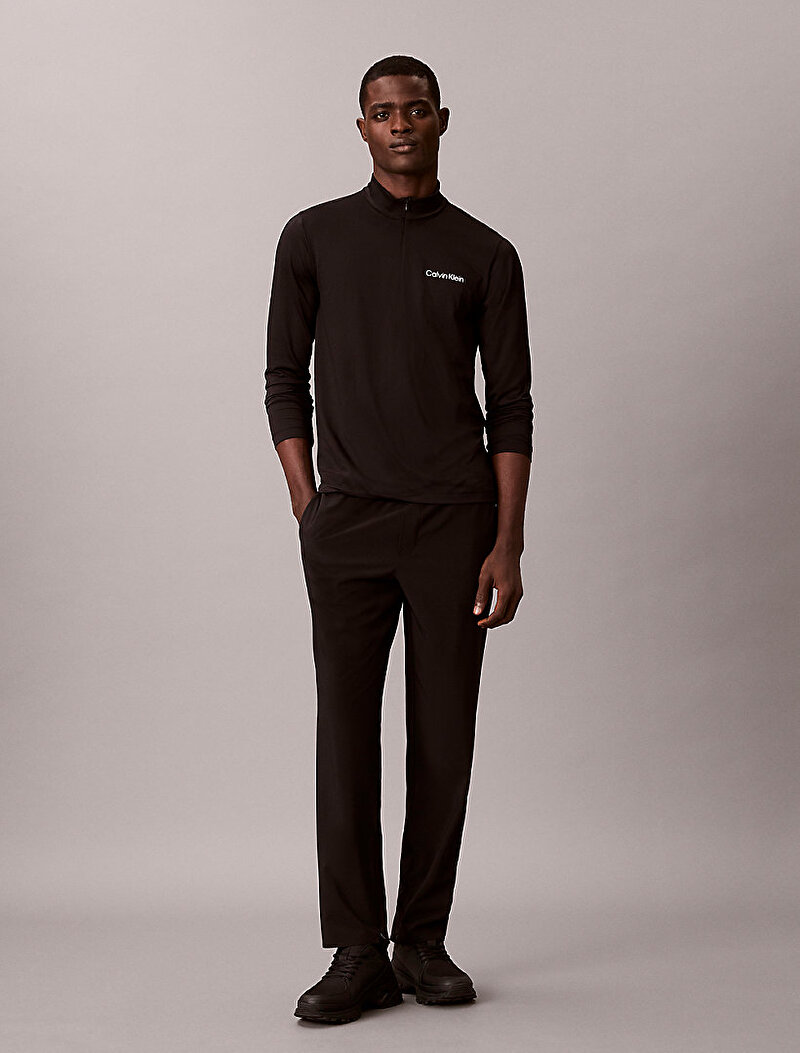 Calvin Klein Siyah Renkli Erkek Fermuarlı Sweatshirt