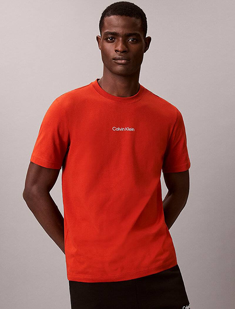 Calvin Klein Turuncu Renkli Erkek Lifestyle T-shirt