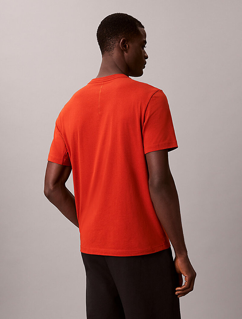 Calvin Klein Turuncu Renkli Erkek Lifestyle T-shirt