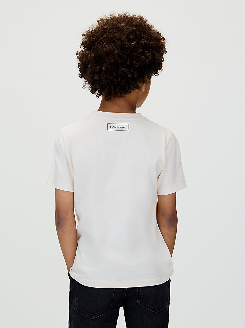 Calvin Klein Bej Renkli Erkek Çocuk Pocket T-shirt