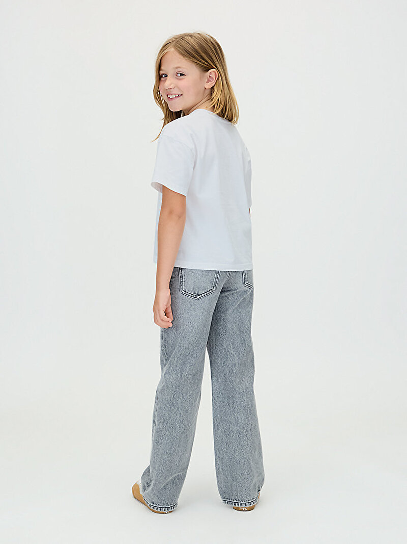 Calvin Klein Beyaz Renkli Kız Çocuk Festive Graphic T-shirt