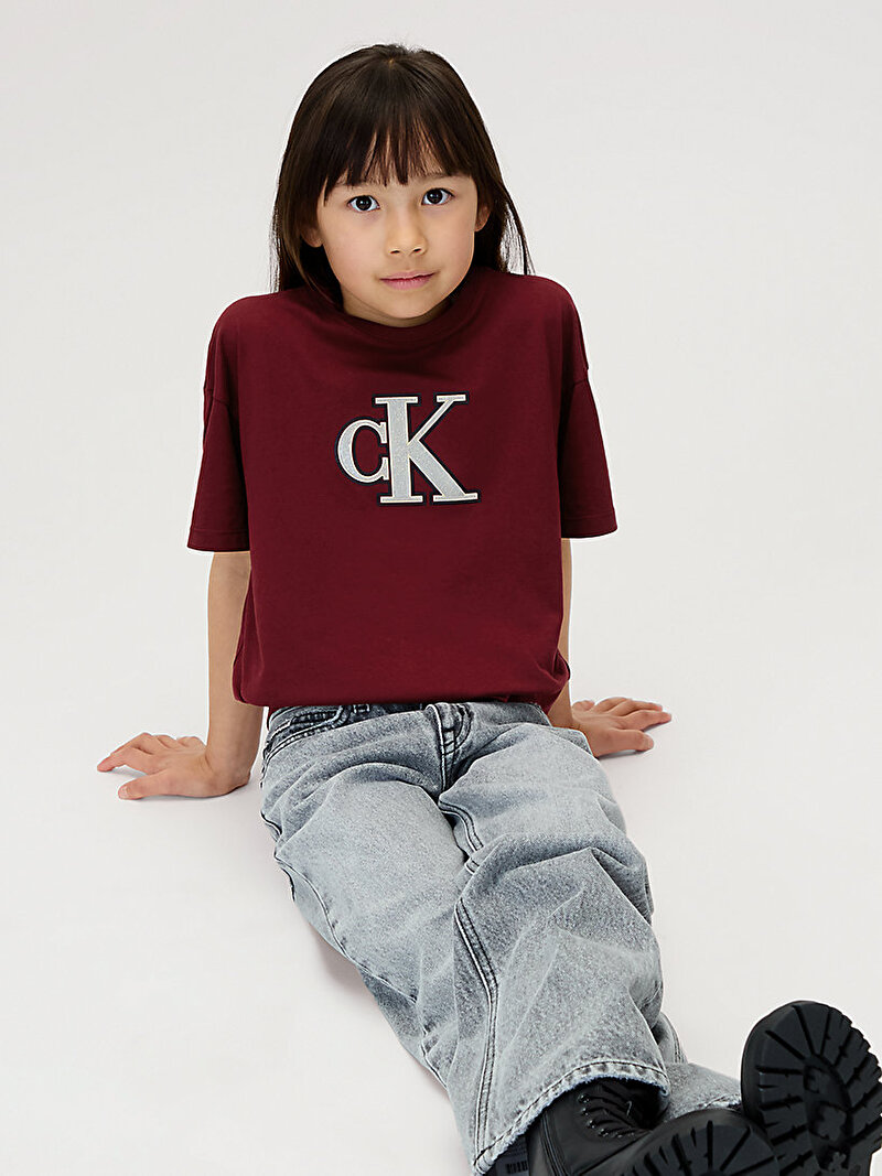 Calvin Klein Kırmızı Renkli Kız Çocuk Festive Graphic T-shirt