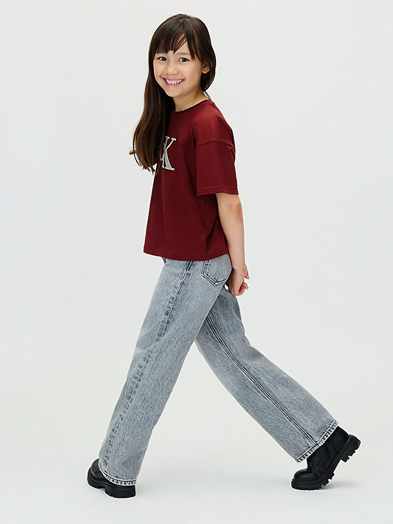 Calvin Klein Kırmızı Renkli Kız Çocuk Festive Graphic T-shirt