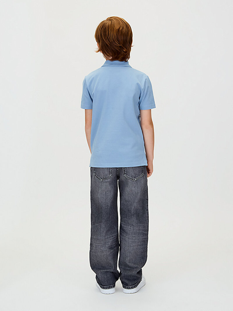 Calvin Klein Mavi Renkli Erkek Çocuk Essential Regular Polo T-shirt