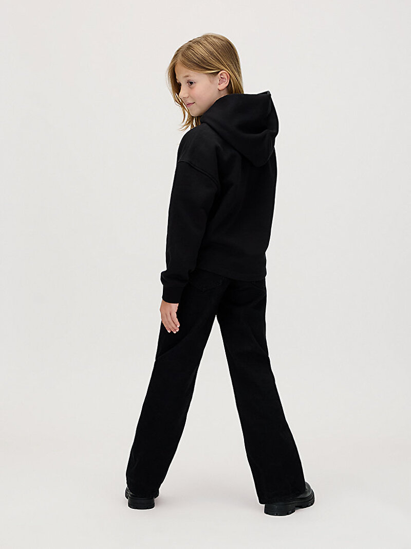 Calvin Klein Siyah Renkli Kız Çocuk Festive Graphic Sweatshirt