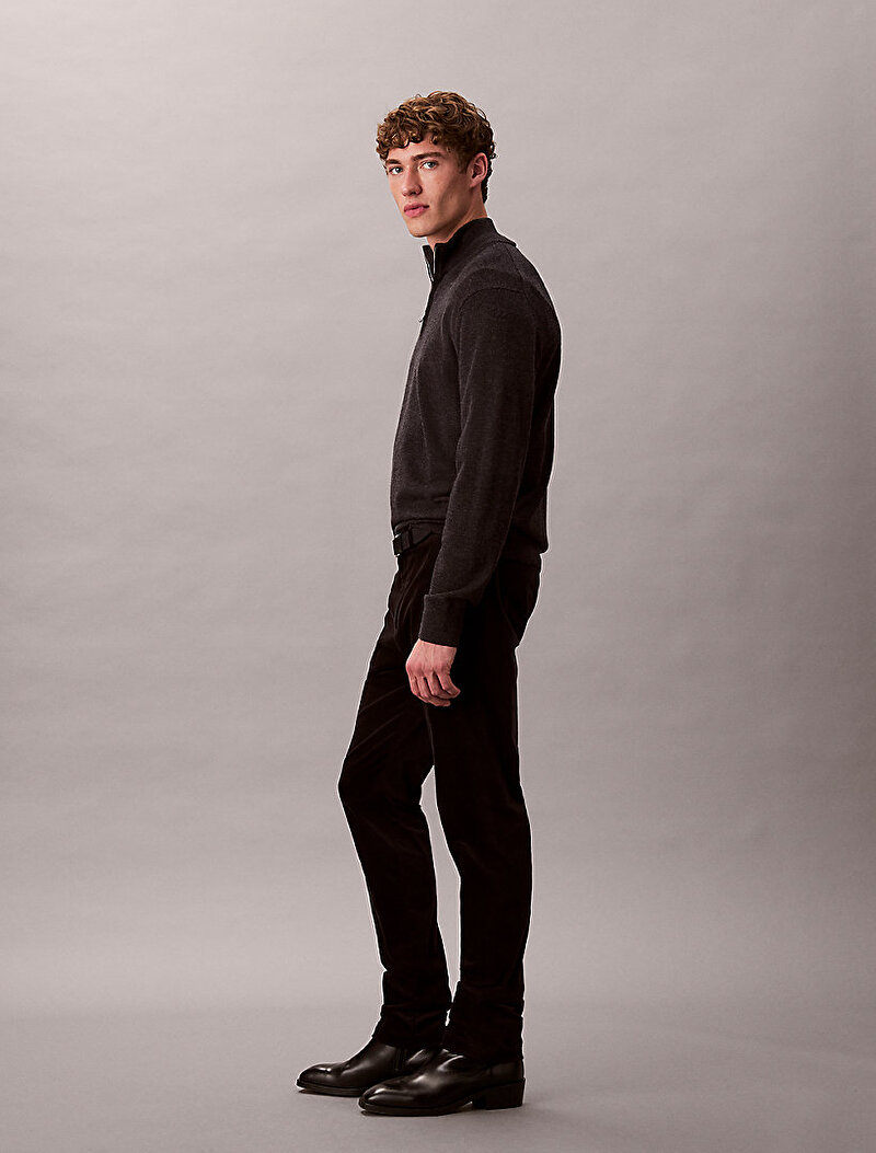 Calvin Klein Siyah Renkli Erkek Slim Moleskin Pantolon