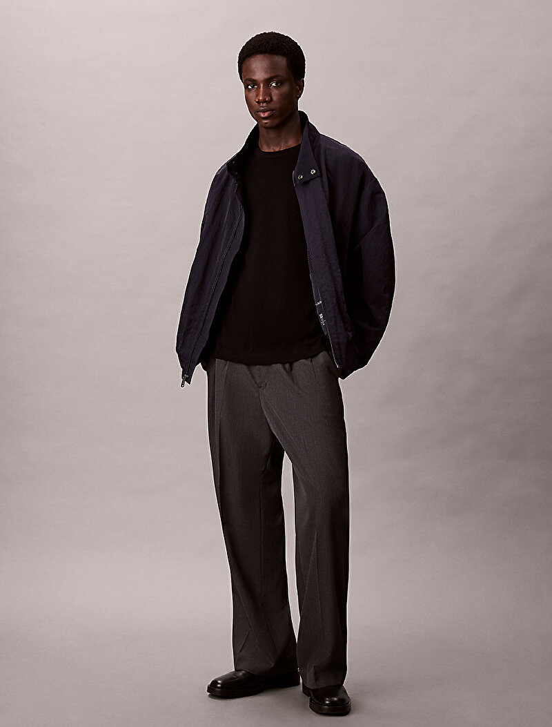 Calvin Klein Siyah Renkli Erkek Merino Crew Kazak