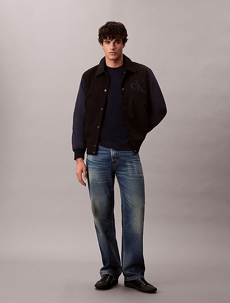 Calvin Klein Siyah Renkli Erkek Cotton Naylon Ceket