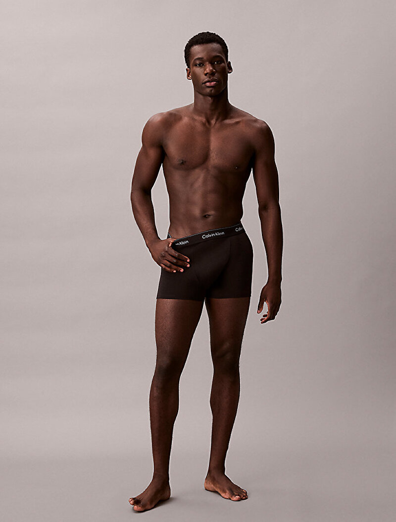Calvin Klein Siyah Renkli Erkek 3'lü Paket Relaxed Fit Trunk Boxer
