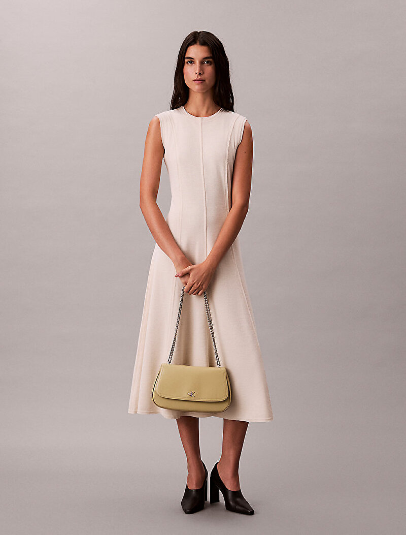 Calvin Klein Sarı Renkli Kadın CK Convertible Chain Çapraz Çanta