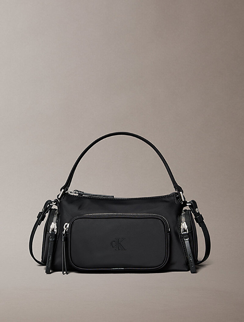 Calvin Klein Siyah Renkli Kadın Pocket Naylon Çapraz Çanta