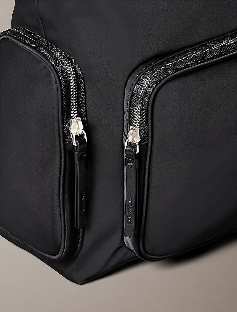 Calvin Klein Siyah Renkli Kadın Pocket Naylon Satchel Çanta