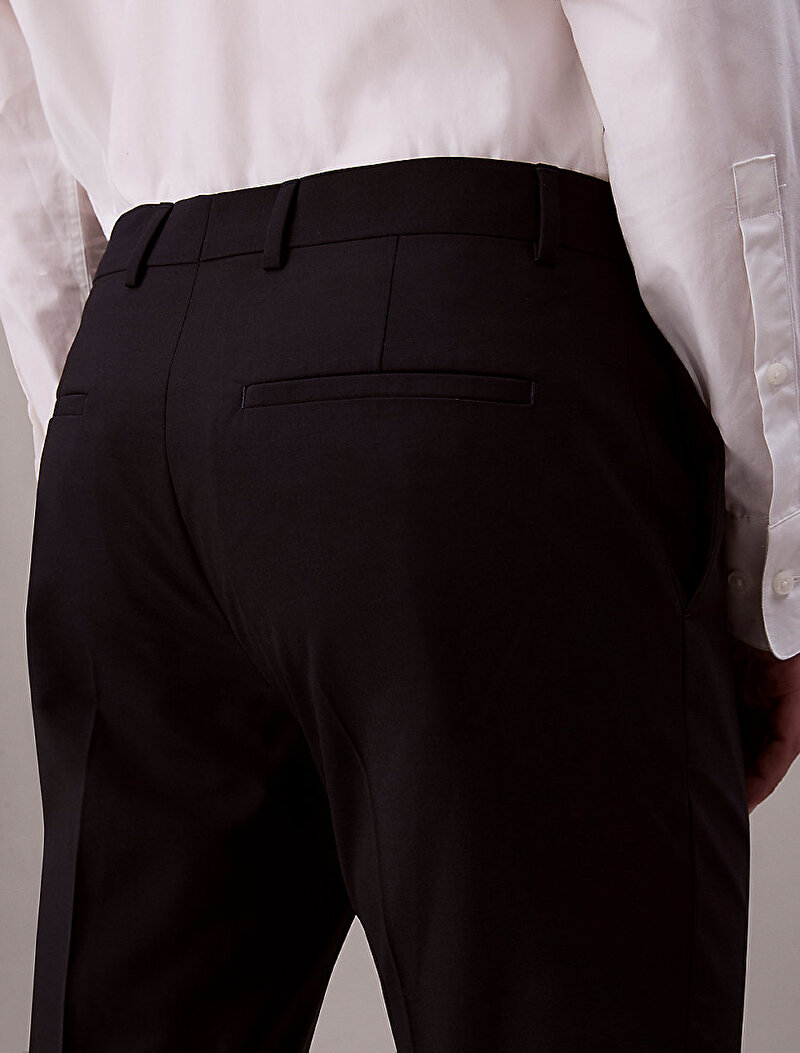 Calvin Klein Lacivert Renkli Erkek Italian Wool Blend Pantolon