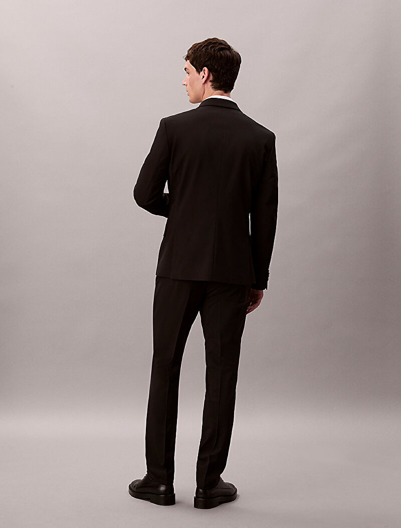 Calvin Klein Siyah Renkli Erkek Italian Wool Blend Pantolon