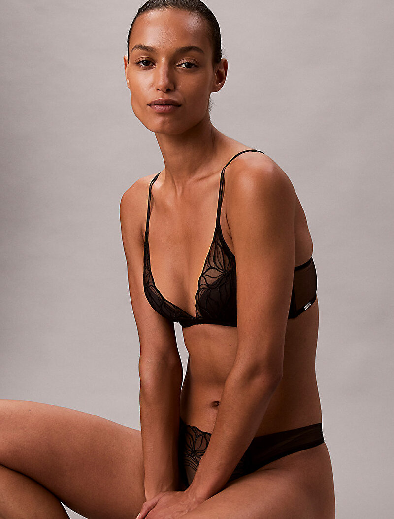 Calvin Klein Siyah Renkli Kadın Lightly Lined Plunge Sütyen