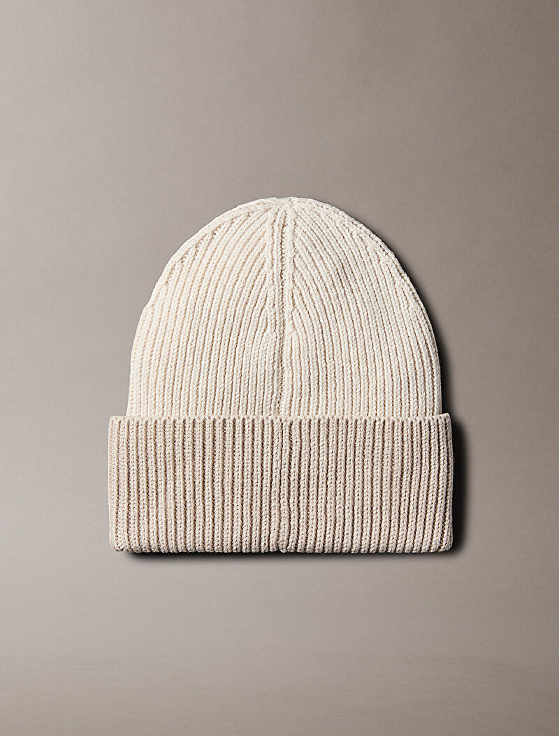 Calvin Klein Bej Renkli Erkek Patch Wool Bere