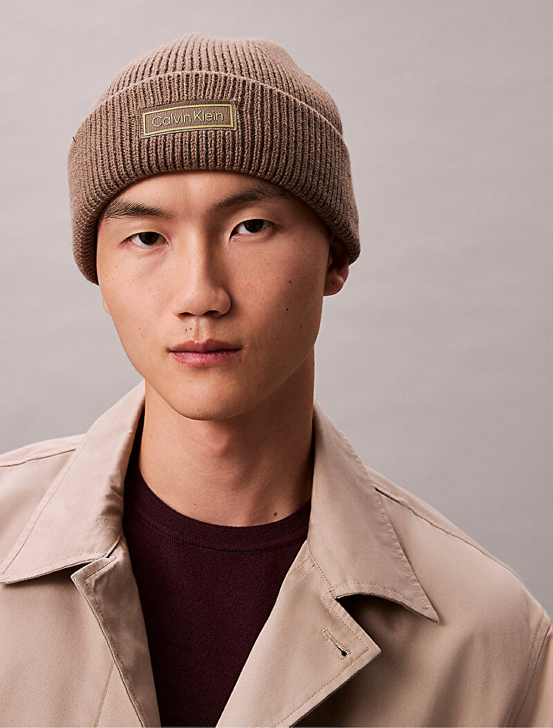 Calvin Klein Bej Renkli Erkek Patch Chunky Bere