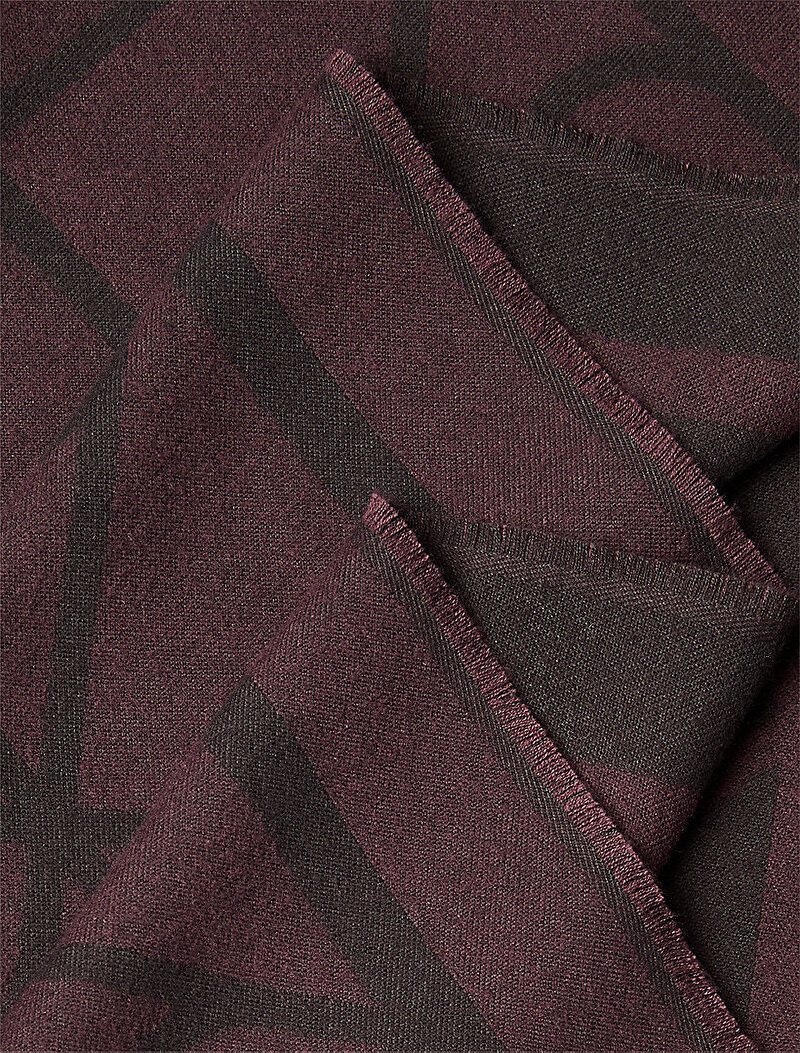 Calvin Klein Kırmızı Renkli Erkek Emblem Fringes Atkı