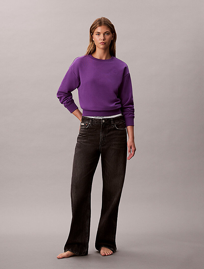 Calvin Klein Mor Renkli Kadın Archive Logo French Sweatshirt