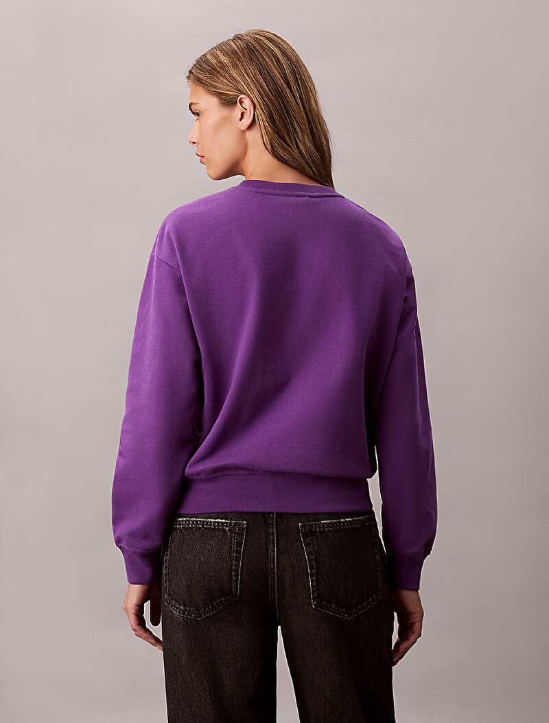 Calvin Klein Mor Renkli Kadın Archive Logo French Sweatshirt