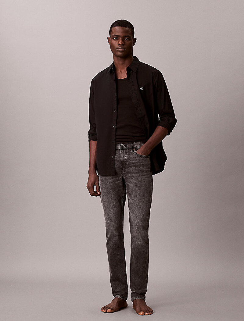 Calvin Klein Gri Renkli Erkek Slim Taper Hearst Jean Pantolon