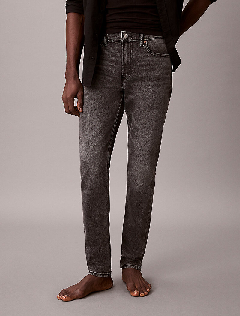 Calvin Klein Gri Renkli Erkek Slim Taper Hearst Jean Pantolon