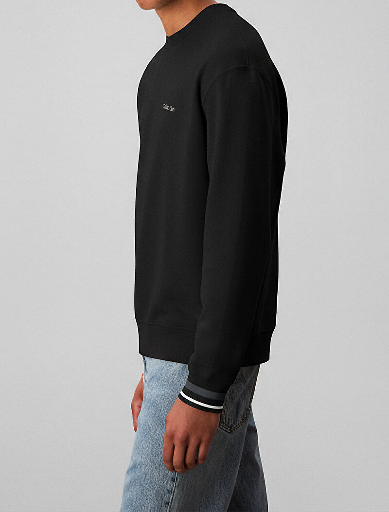 Calvin Klein Siyah Renkli Erkek Top Pullover Sweatshirt