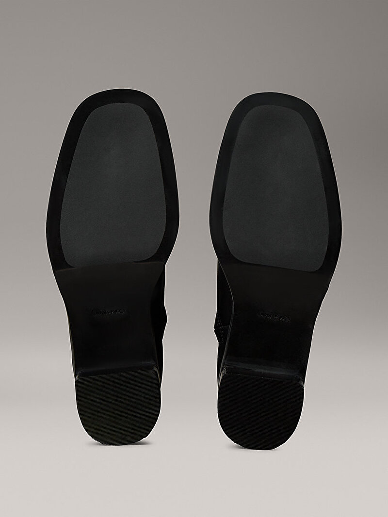 Calvin Klein Siyah Renkli Kadın Block Topuklu Fermuarlı Bot