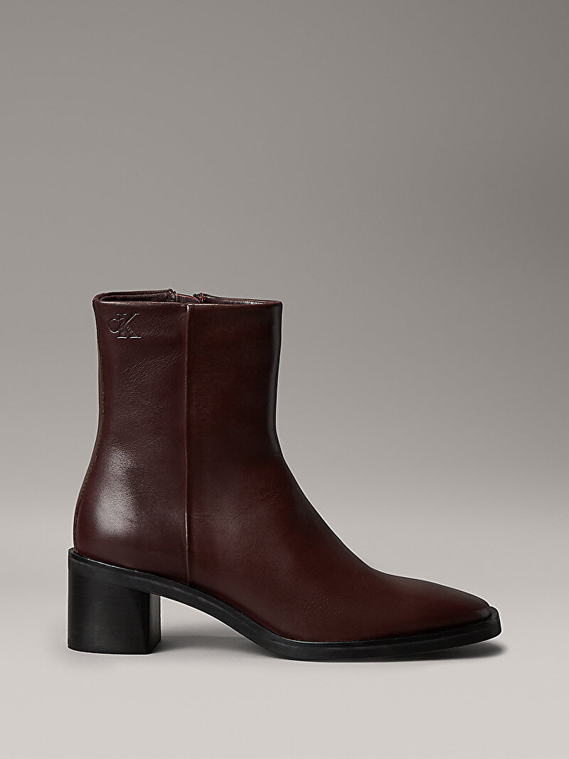 Kadın Block Topuklu Fermuarlı Bot