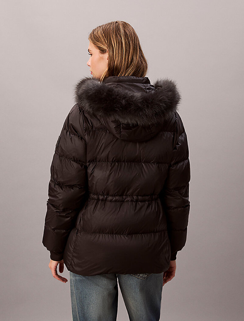 Calvin Klein Siyah Renkli Kadın Mid Down Puffer Mont