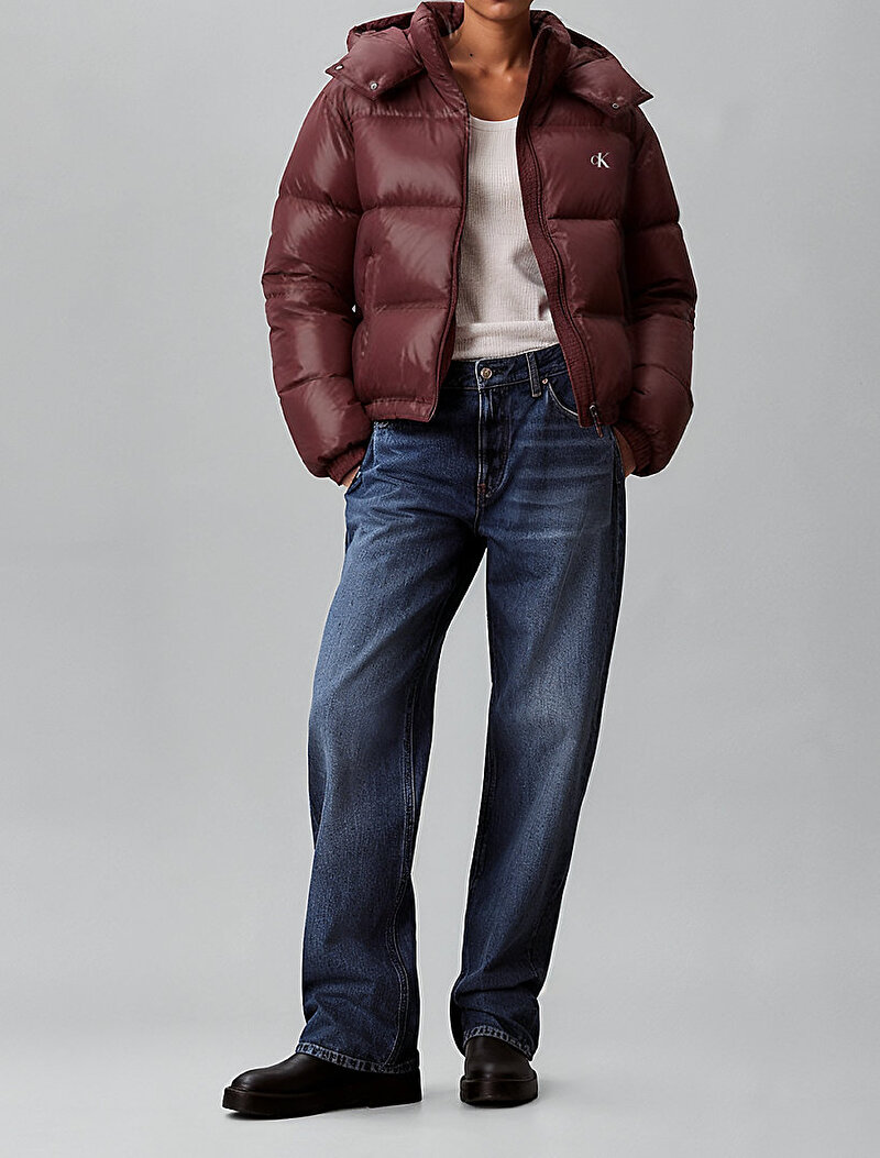Calvin Klein Kırmızı Renkli Kadın Essential Midweight Puffer Mont