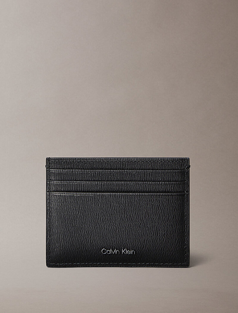 Calvin Klein Siyah Renkli Erkek Saffiano Kartlık