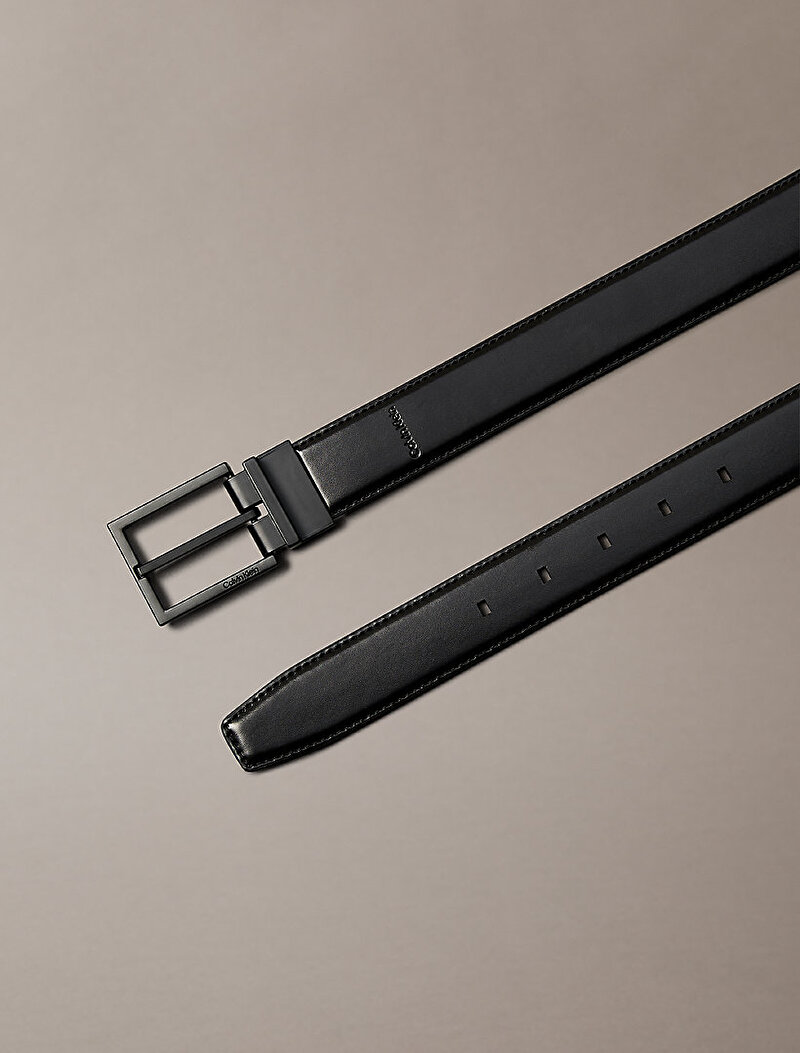 Calvin Klein Siyah Renkli Erkek Square Buckle 32MM Kemer