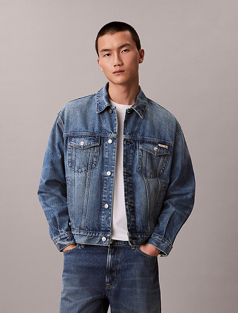 Erkek 90s Indigo Citrine Denim Ceket