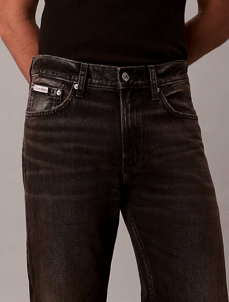 Calvin Klein Kahverengi Renkli Erkek 90s Straight Espresso Jean Pantolon