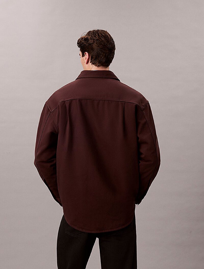 Calvin Klein Kahverengi Renkli Erkek 90s Padded Java Gömlek Ceket