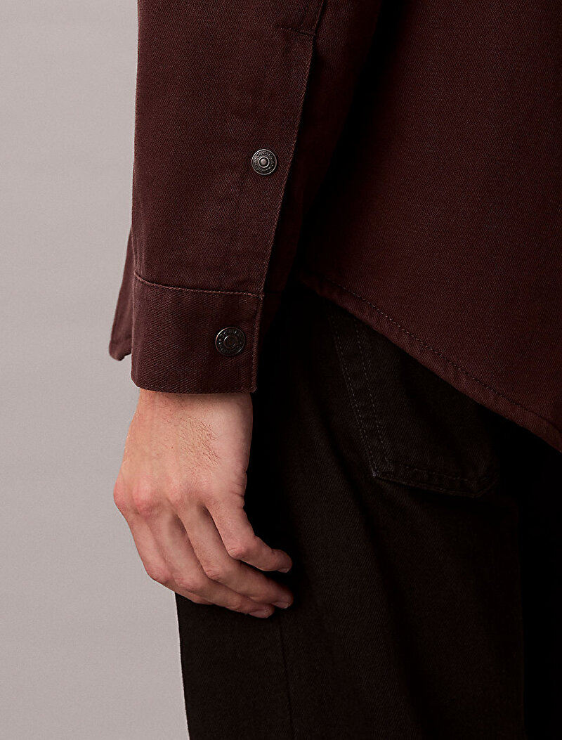 Calvin Klein Kahverengi Renkli Erkek 90s Padded Java Gömlek Ceket