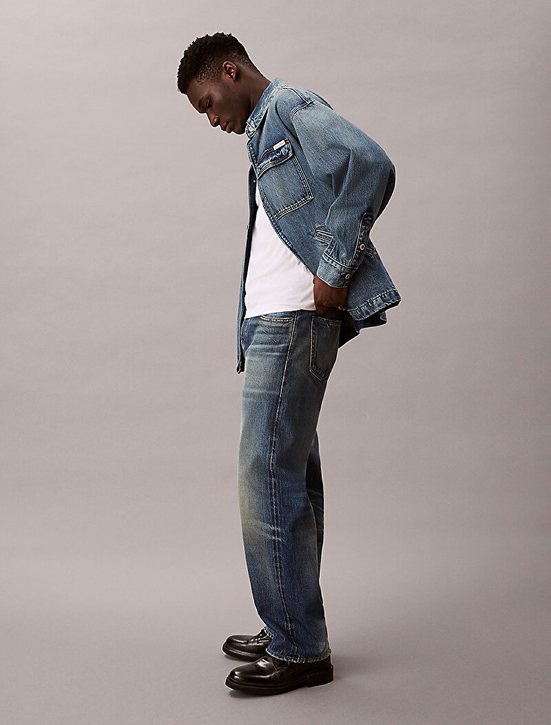 Calvin Klein Mavi Renkli Erkek Gold Coast Sunset Denim Ceket